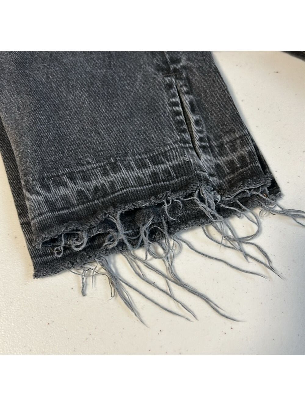 Free People We The Free Boho Festival Black Straight Leg Distressed Jeans 26 - Picture 14 of 15